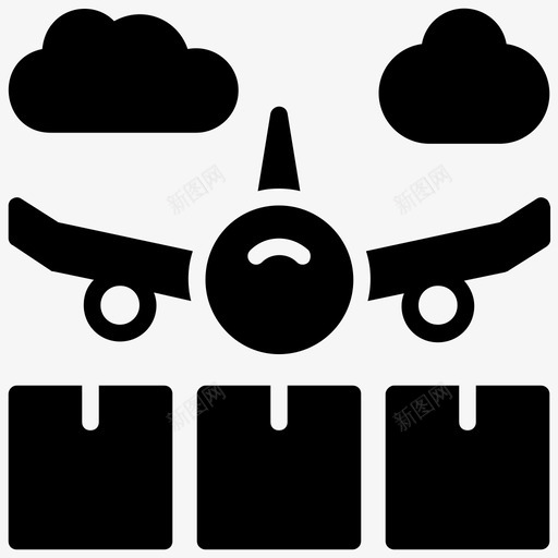 空运空运服务航空物流图标svg_新图网 https://ixintu.com 海外货物 物流配送标志符号 空运 空运服务 航空物流