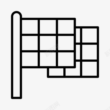 比赛旗赛车运动图标图标