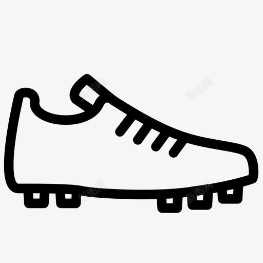 足球鞋靴子钉鞋图标svg_新图网 https://ixintu.com 足球轮廓 足球鞋 运动 钉鞋 靴子