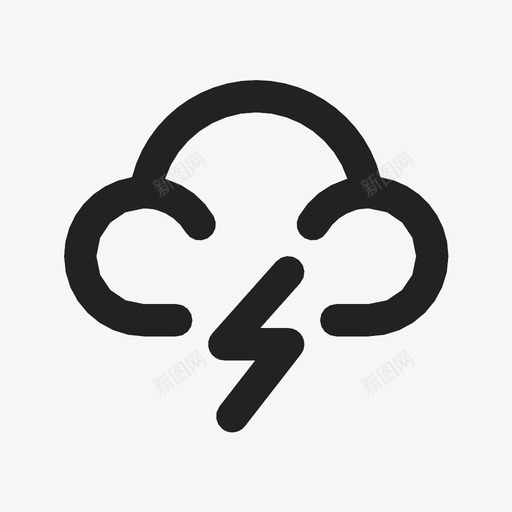 暴风雨云气象图标svg_新图网 https://ixintu.com 云 天气 暴风雨 气象 雷声