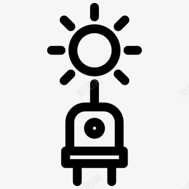 太阳能能源插头图标图标