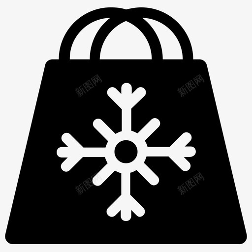 圣诞袋礼物商店图标svg_新图网 https://ixintu.com 商店 圣诞节 圣诞袋 礼物 购物袋