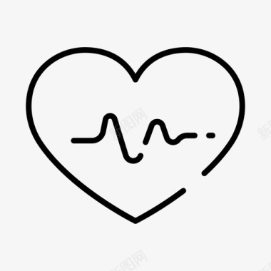 心电图心脏脉搏图标图标