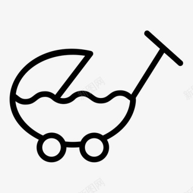 婴儿车婴儿护理图标图标