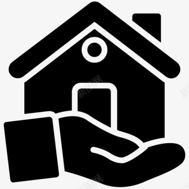 房地产服务家庭保护家庭安全图标图标