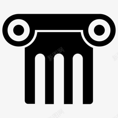 柱古柱希腊建筑图标图标