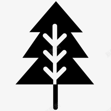 圣诞树大自然松树图标图标
