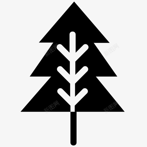 圣诞树大自然松树图标svg_新图网 https://ixintu.com 圣诞树 圣诞节 大自然 松树