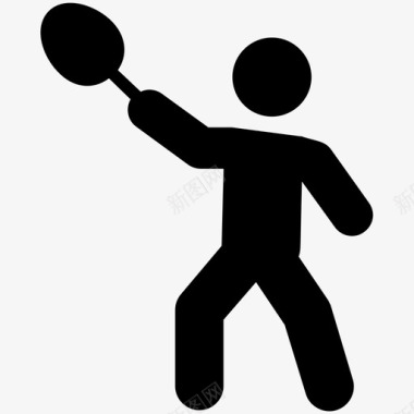 羽毛球羽毛球服务奥运会比赛图标图标
