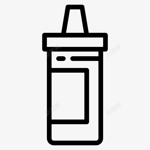 酱汁番茄酱酱汁瓶图标svg_新图网 https://ixintu.com 厨房用具 番茄酱 辛辣 酱汁 酱汁瓶