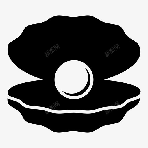 牡蛎中的珍珠蛤蜊宝石图标svg_新图网 https://ixintu.com 大海 宝石 牡蛎中的珍珠 蛤蜊