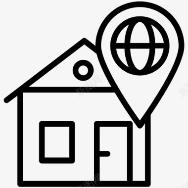 住宅位置位置保持架地图销图标图标