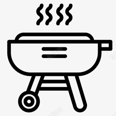 烧烤食物厨房工具图标图标