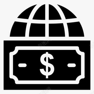 全球现金货币金融图标图标