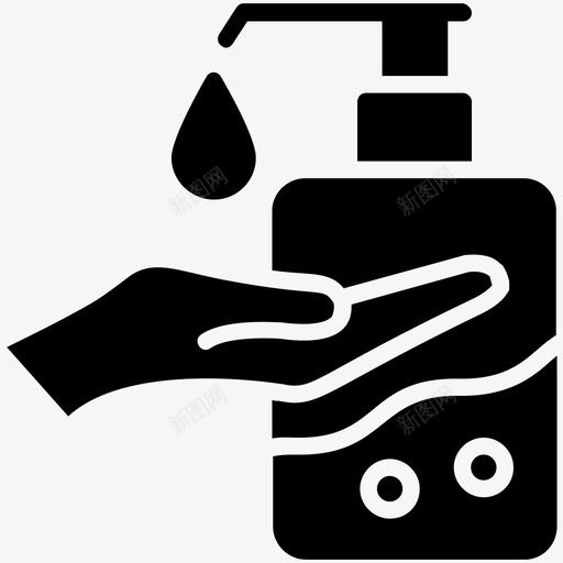 液体肥皂洗手液肥皂泡沫图标svg_新图网 https://ixintu.com 洗手液 液体肥皂 美容院标志符号 肥皂泡沫