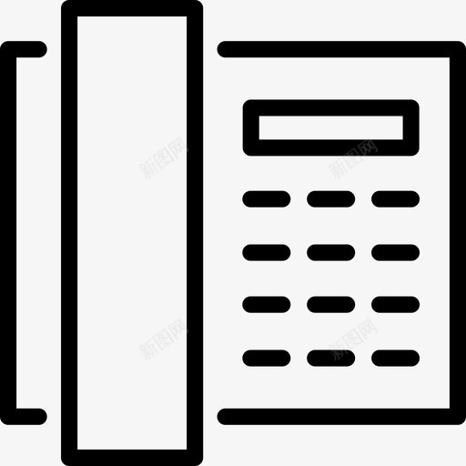 数字电话座机办公室图标svg_新图网 https://ixintu.com 办公室 客户支持大纲 座机 数字电话 电话
