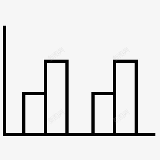 直方图图表科学锐利图标svg_新图网 https://ixintu.com 图表 直方图 科学锐利