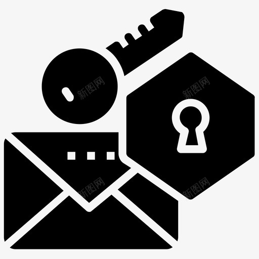 身份验证网络安全电子邮件帐户登录图标svg_新图网 https://ixintu.com 人力资源字形图标 电子邮件加密 电子邮件安全 电子邮件帐户登录 网络安全 身份验证