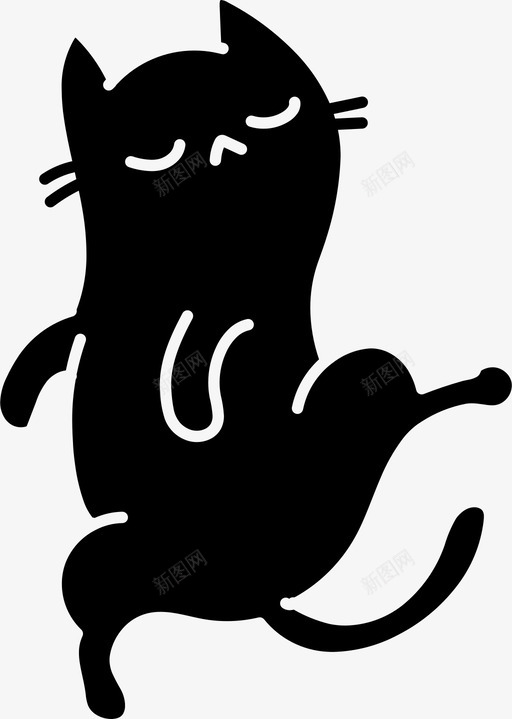 困倦的猫猫喵喵图标svg_新图网 https://ixintu.com 喵喵 困倦的猫 宠物 猫 猫的力量