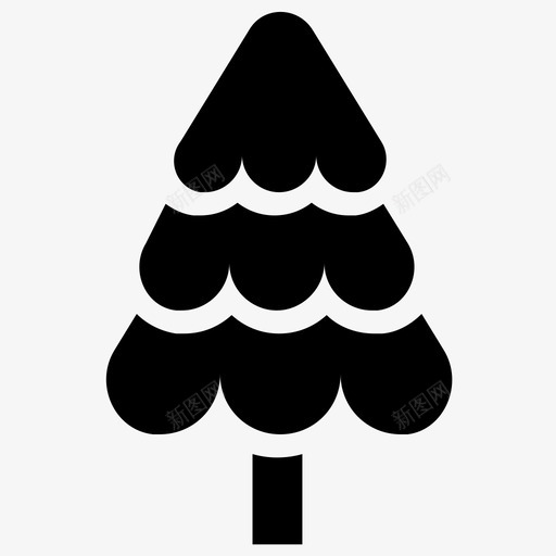 松树圣诞节大自然图标svg_新图网 https://ixintu.com 圣诞节 大自然 松树
