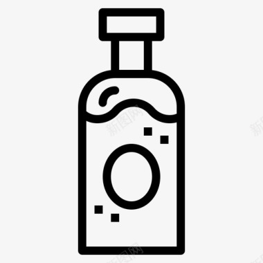 苏打水饮料瓶子图标图标