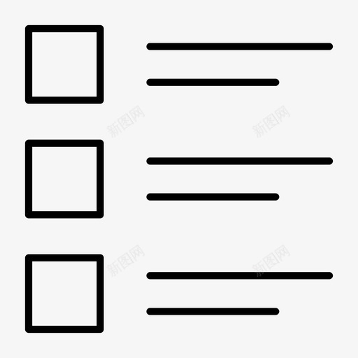 列表文件列表项图标svg_新图网 https://ixintu.com 列表 列表视图 列表项 文件 记录