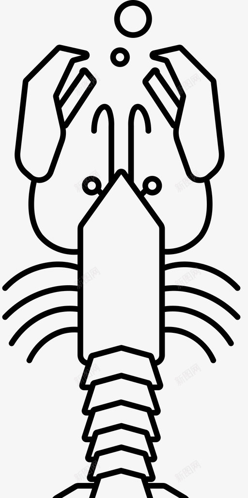 龙虾动物鱼图标svg_新图网 https://ixintu.com 动物 海鲜 鱼 龙虾