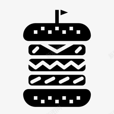 汉堡牛肉食物图标图标