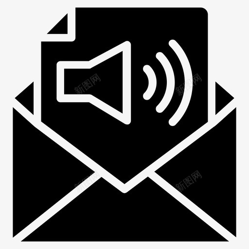 语音邮件音频消息语音消息图标svg_新图网 https://ixintu.com 计算机和网络字形图标 语音消息 语音邮件 音频消息