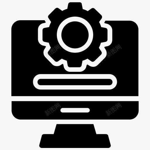 系统更新计算机联机支持服务图标svg_新图网 https://ixintu.com 故障排除 系统升级 系统更新 联机支持服务 计算机 计算机和网络字形图标