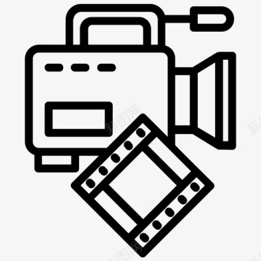摄像机拍摄电影摄像机图标图标
