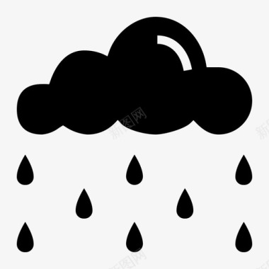 多雨潮湿天气晴朗图标图标