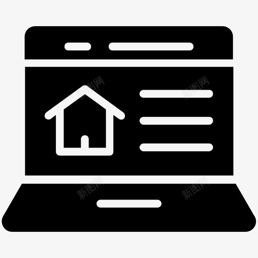 家庭网站房地产营销房地产网站图标svg_新图网 https://ixintu.com 在线房产 在线房地产 在线抵押贷款 家庭网站 房地产字形图标 房地产网站 房地产营销