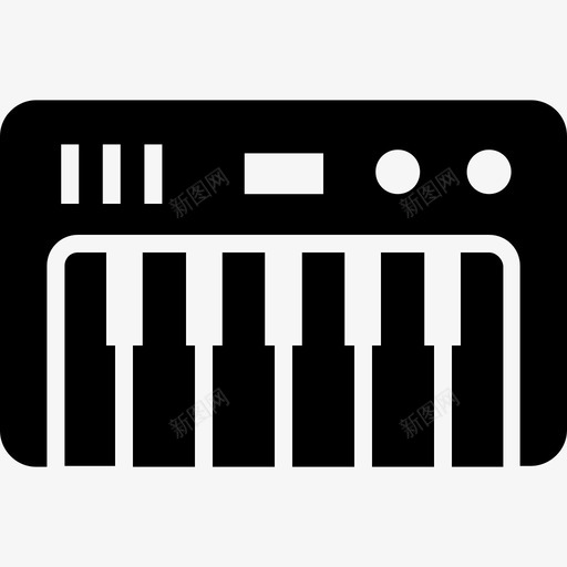 钢琴设备电子图标svg_新图网 https://ixintu.com 电子 设备 钢琴 音乐