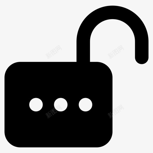 开锁门锁挂锁图标svg_新图网 https://ixintu.com 复古锁 安全符号 开锁 挂锁 用户界面符号图标 门锁