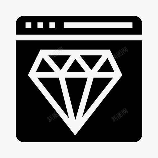 网页钻石浏览器珠宝图标svg_新图网 https://ixintu.com 浏览器 珠宝 窗口 编程 网页 网页钻石