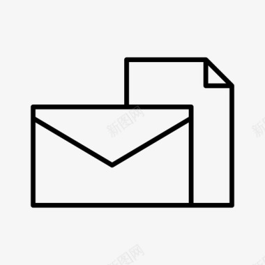 信函文档信封图标图标