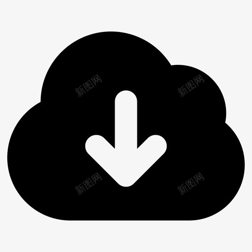 云云备份云计算图标svg_新图网 https://ixintu.com 云下载 云备份 云存储 云数据传输 云计算 用户界面字形图标