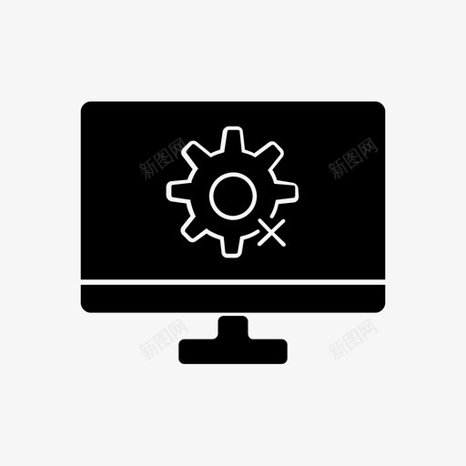 齿轮配置结构和工具图标svg_新图网 https://ixintu.com 结构和工具 设置 配置 齿轮