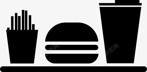 快餐汉堡薯条图标图标