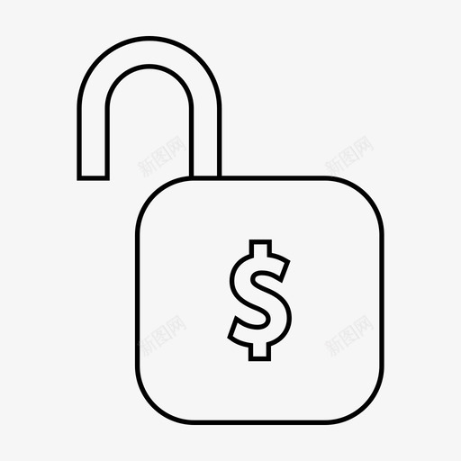 解锁挂锁安全图标svg_新图网 https://ixintu.com 不安全 安全 挂锁 解锁 银行 银行和金融