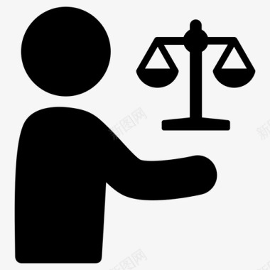 正义法庭法官图标图标