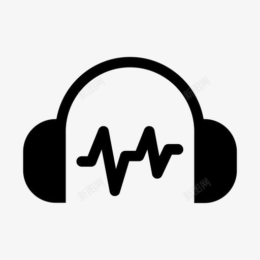 耳机音乐符号图标svg_新图网 https://ixintu.com 耳机 音乐符号