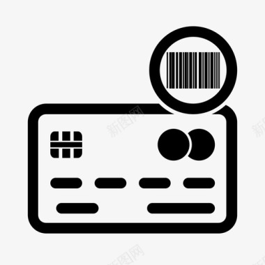 信用卡扫描条形码现金图标图标