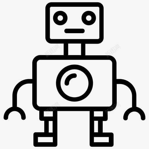 机器人安卓人工智能图标svg_新图网 https://ixintu.com 人工智能 人工智能线图标 仿人 仿生人 安卓 机器人