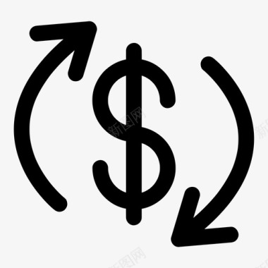 付款流程货币汇票图标图标