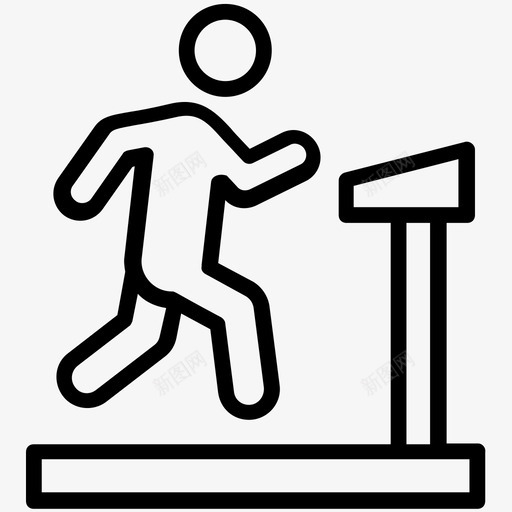 跑步机有氧运动健身工具图标svg_新图网 https://ixintu.com 健身器材 健身工具 奥林匹克路线图标 有氧运动 跑步机
