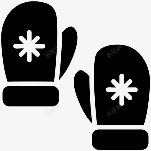 冷却手套手保护手戴图标svg_新图网 https://ixintu.com 冷却手套 手保护 手戴 美容院雕文图标