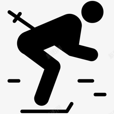 滑雪奥运会滑冰图标图标