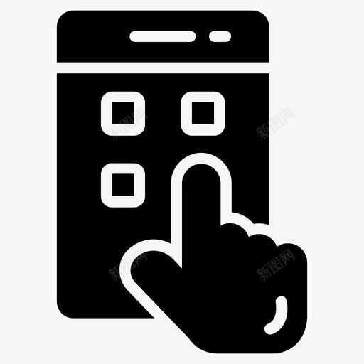 移动应用移动软件用户界面图标svg_新图网 https://ixintu.com 用户界面 社交媒体策略字形图标 移动应用 移动软件